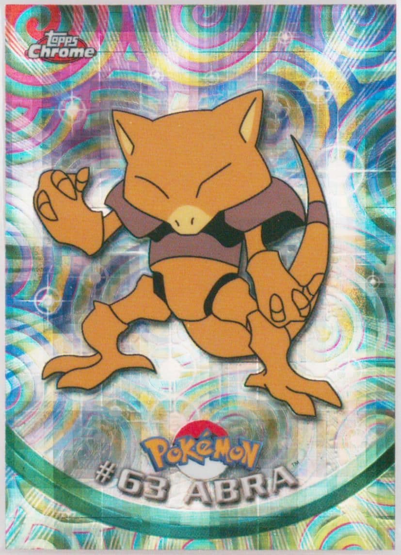 Abra Tekno (63) 2000 Topps Chrome Pokemon T.V.
