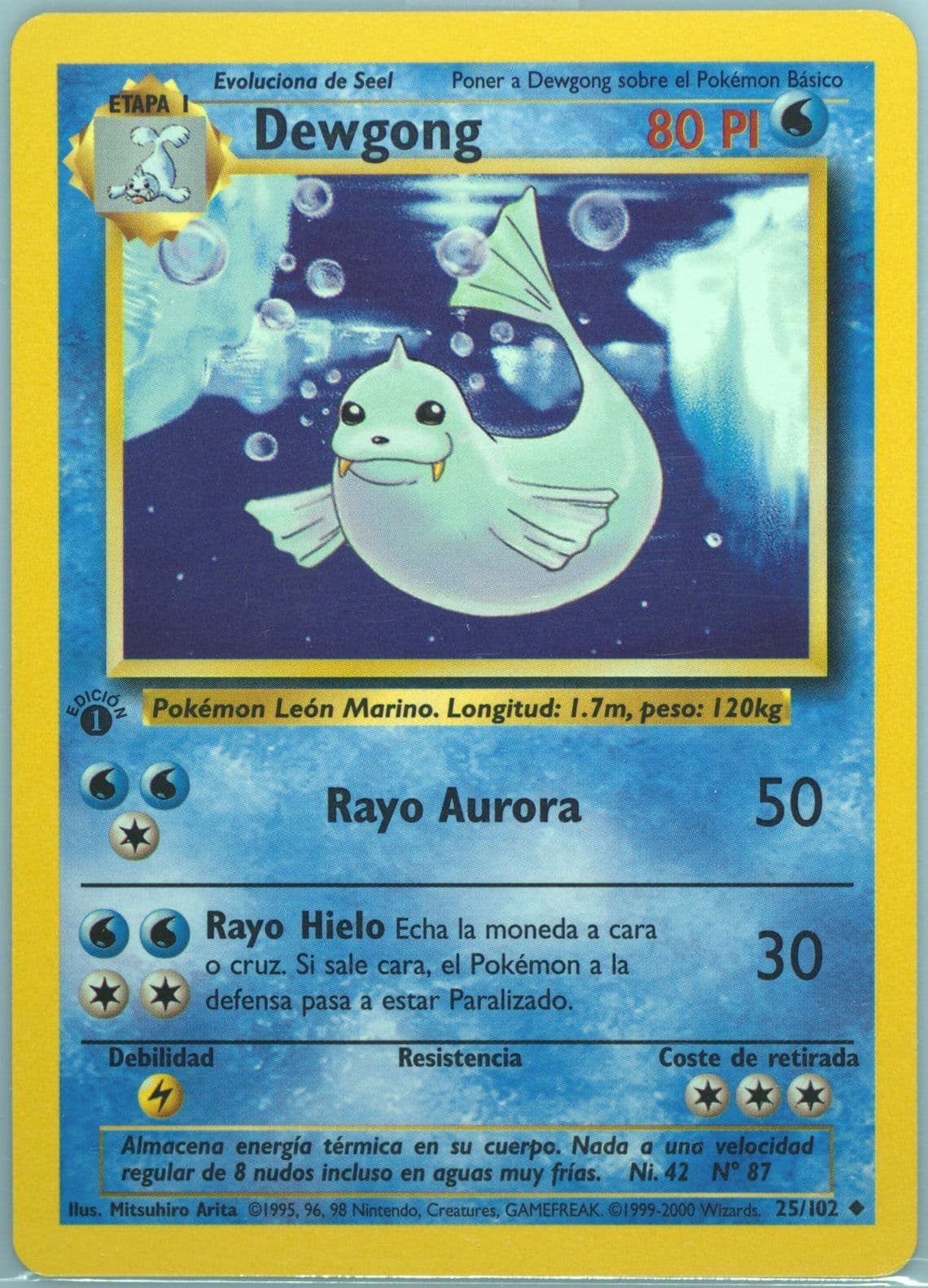 Dewgong 1st Edition (25) 1999 Pokemon Spanish