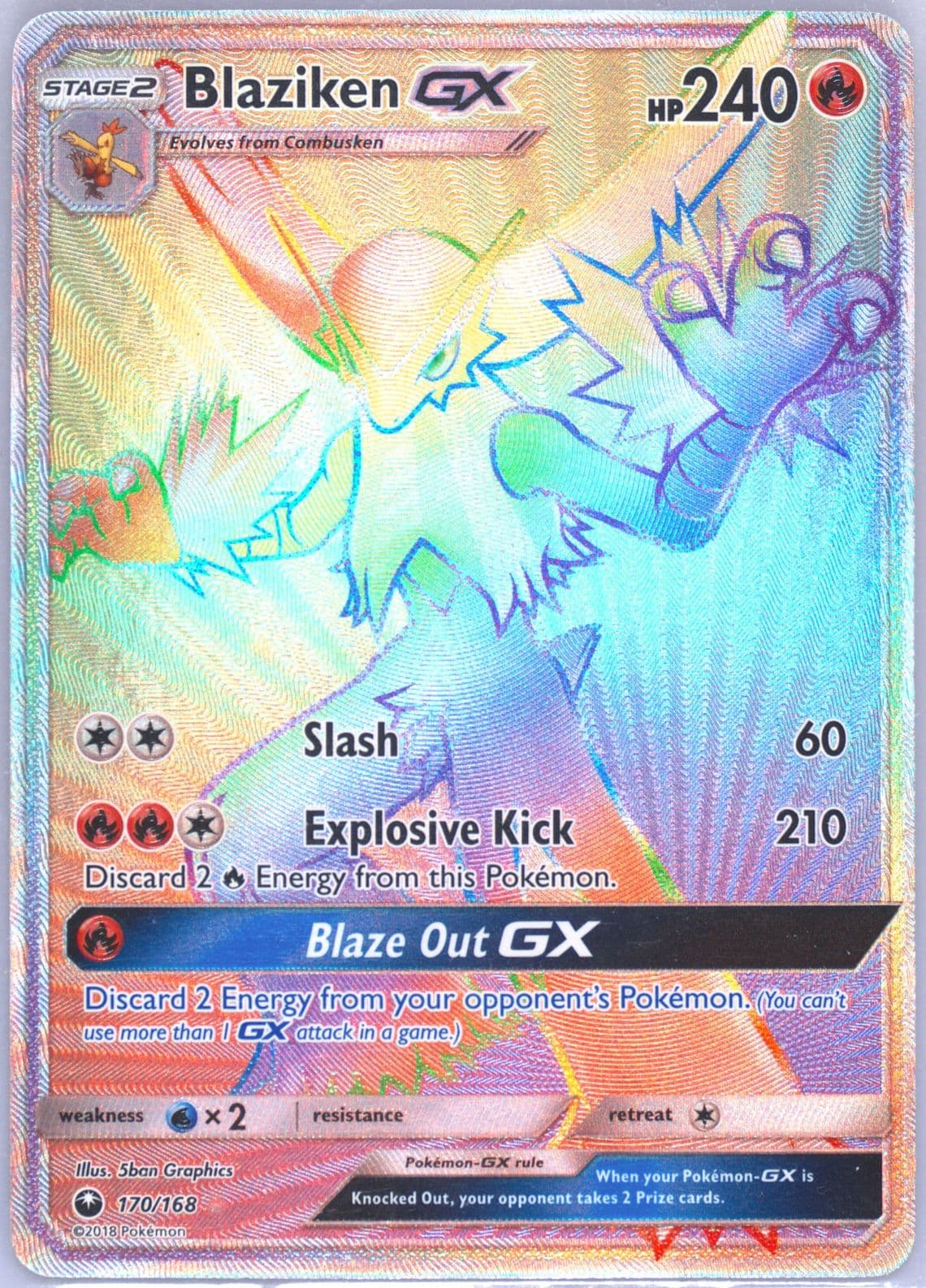 Full Art/Blaziken GX Secret (170) 2018 Pokemon Sun & Moon Celestial Storm