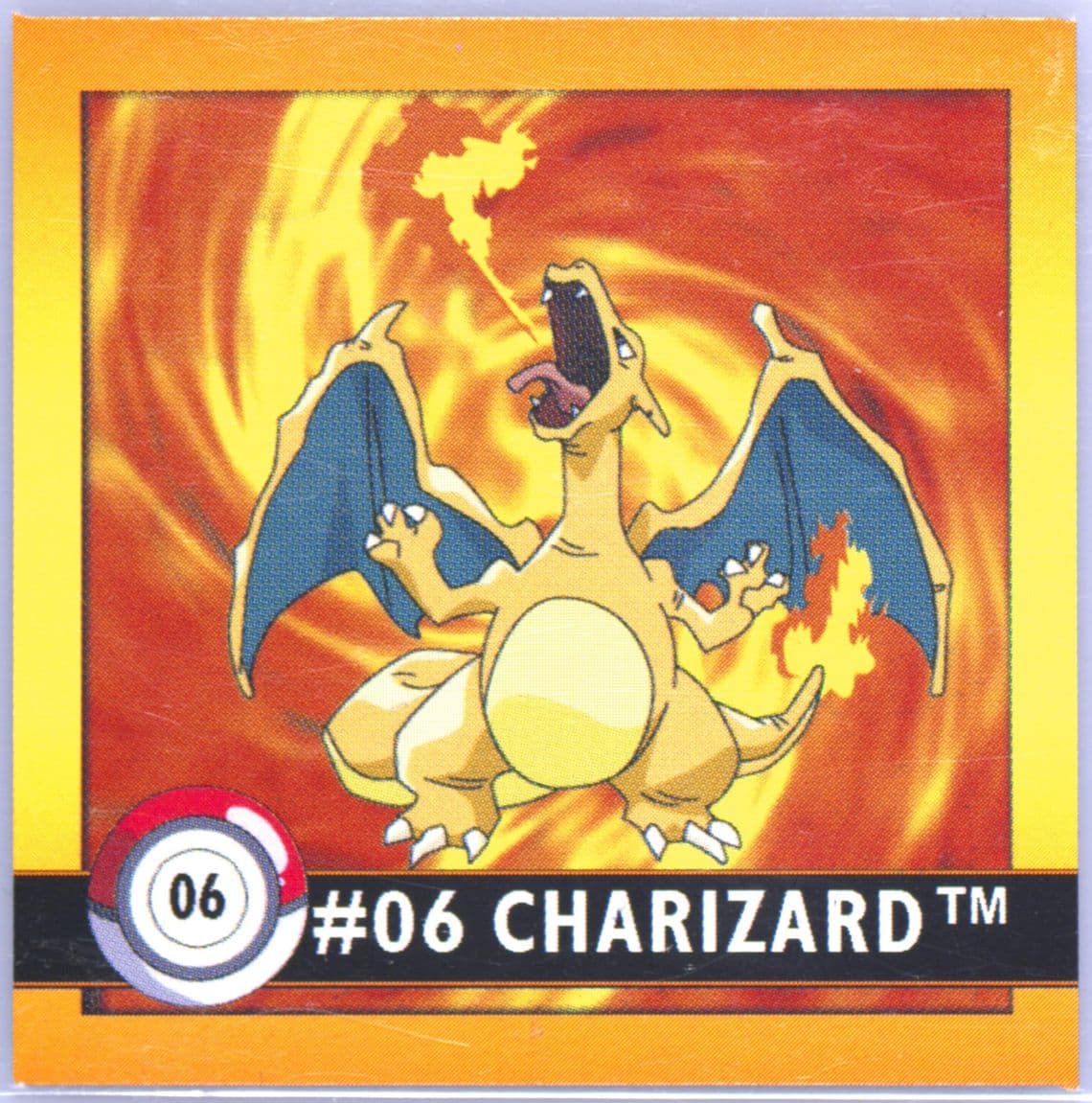 Charizard (6) 1999 Pokemon Stickers Series 1