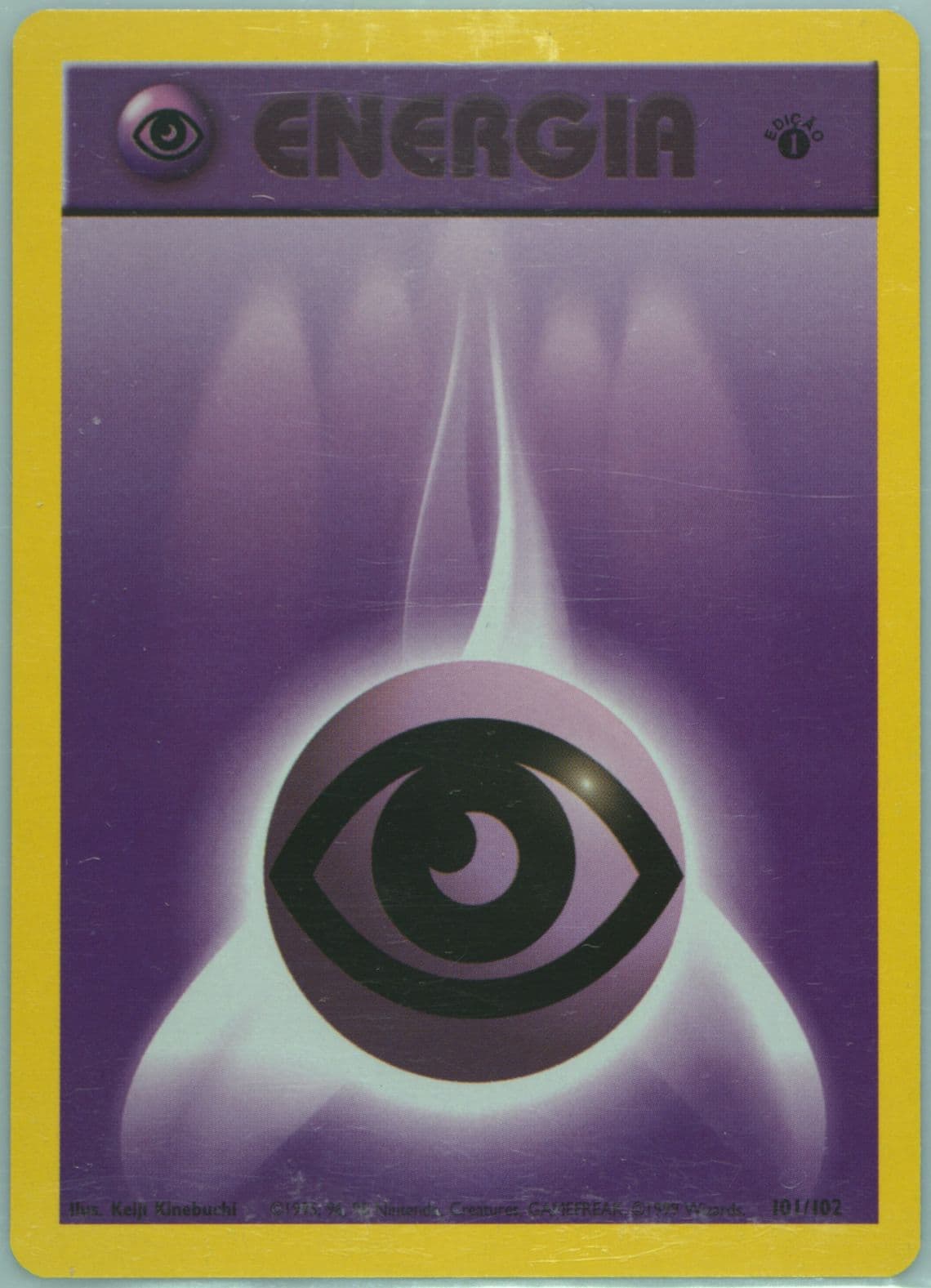 Psychic Energia 1st Edition (101) 1999 Pokemon Portuguese