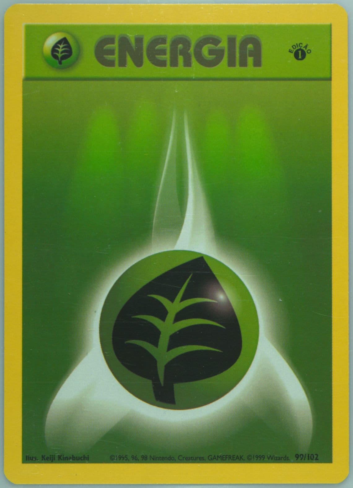 Grass Energia 1st Edition (99) 1999 Pokemon Portuguese