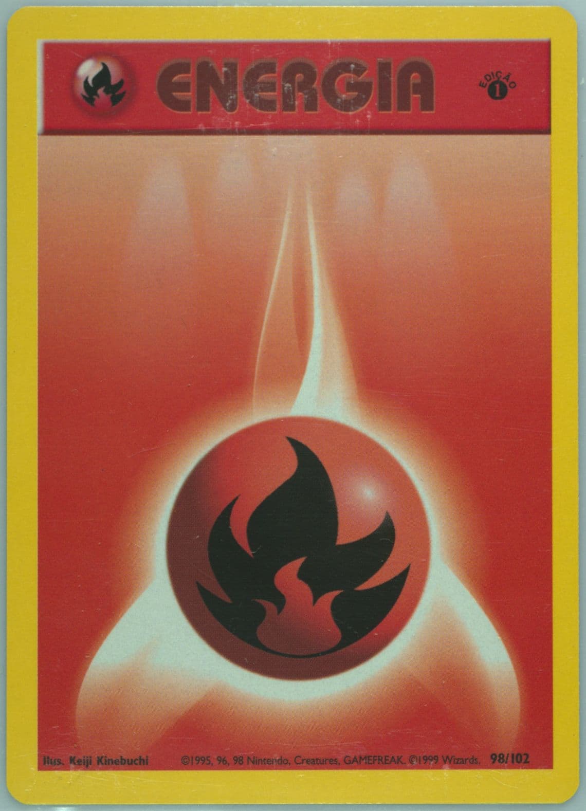 Fire Energia 1st Edition (98) 1999 Pokemon Portuguese