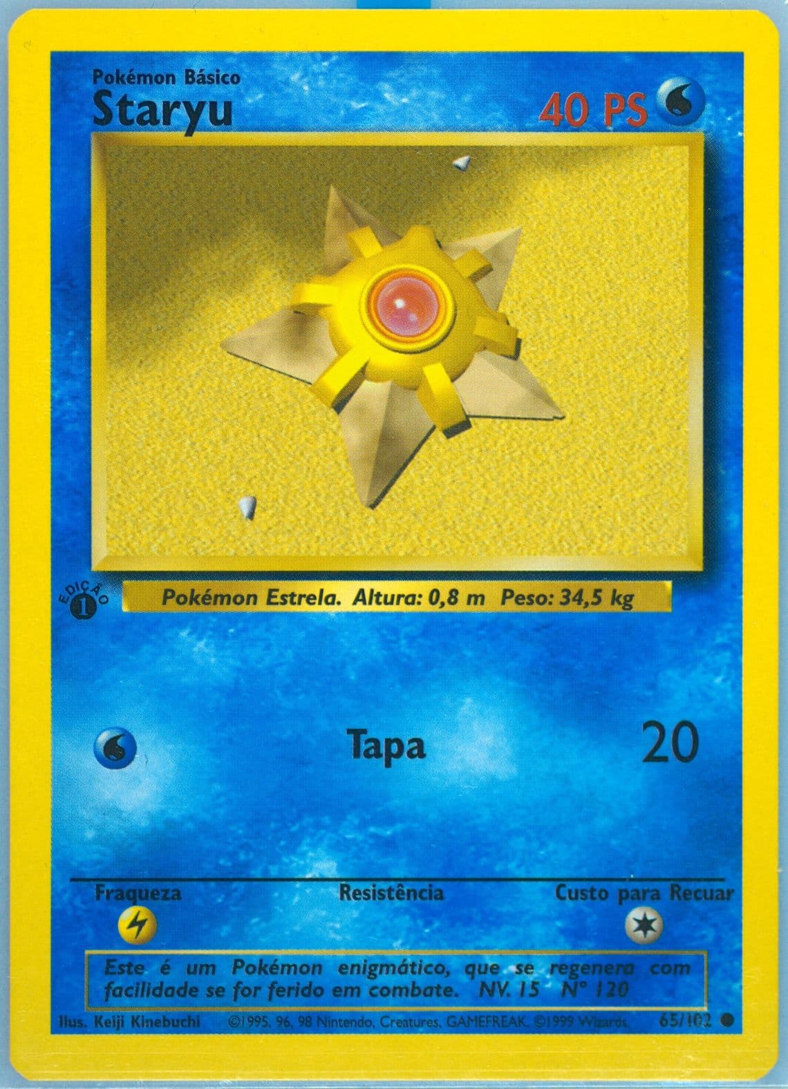 Staryu 1st Edition (65) 1999 Pokemon Portuguese