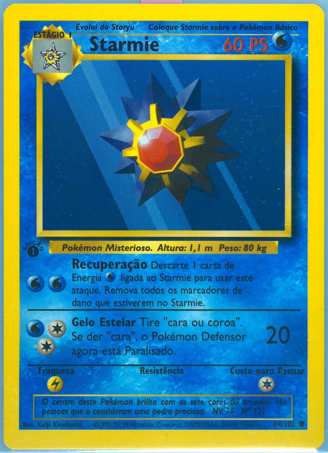 Starmie 1st Edition (64) 1999 Pokemon Portuguese