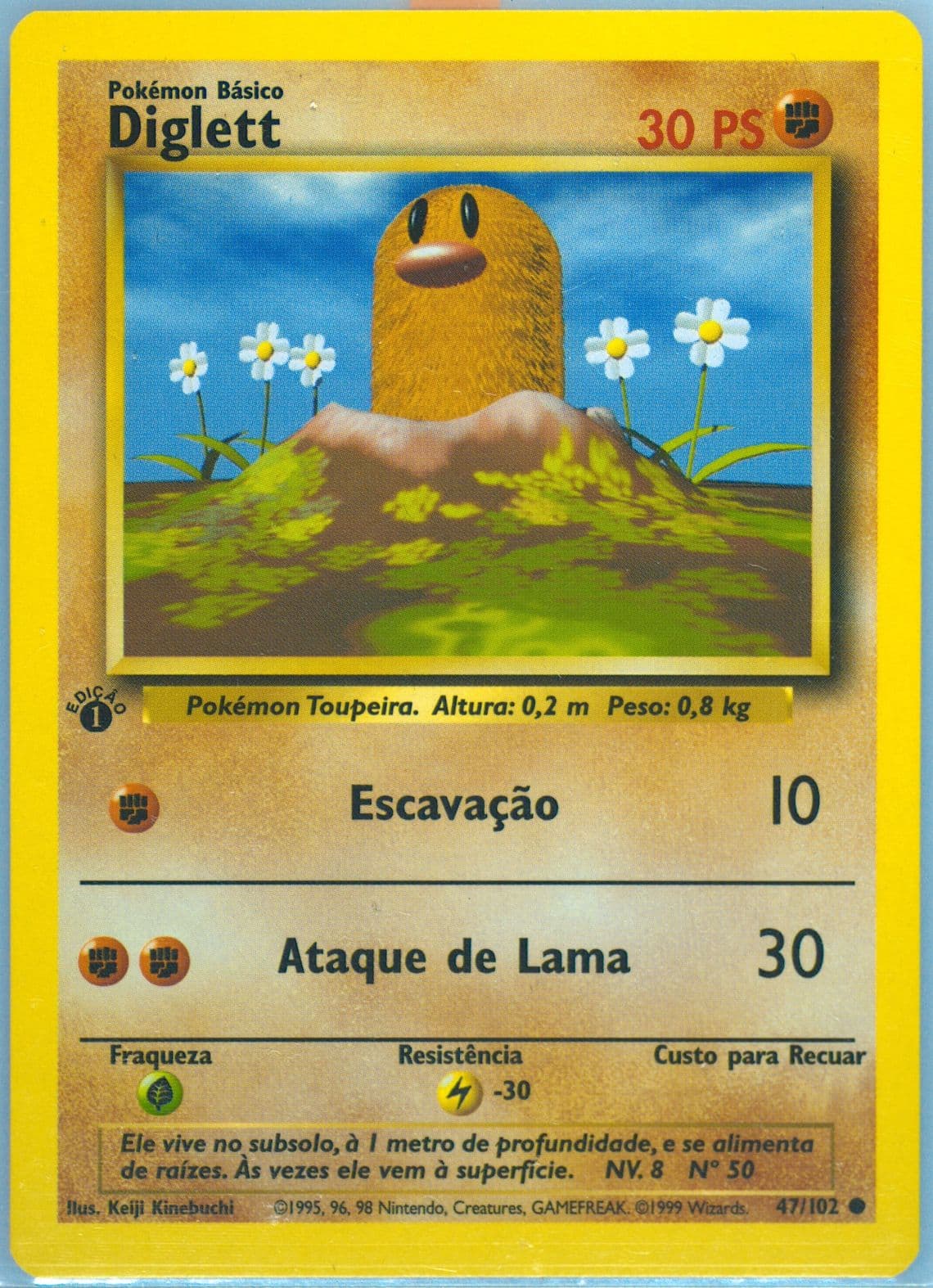 Diglett 1st Edition (47) 1999 Pokemon Portuguese