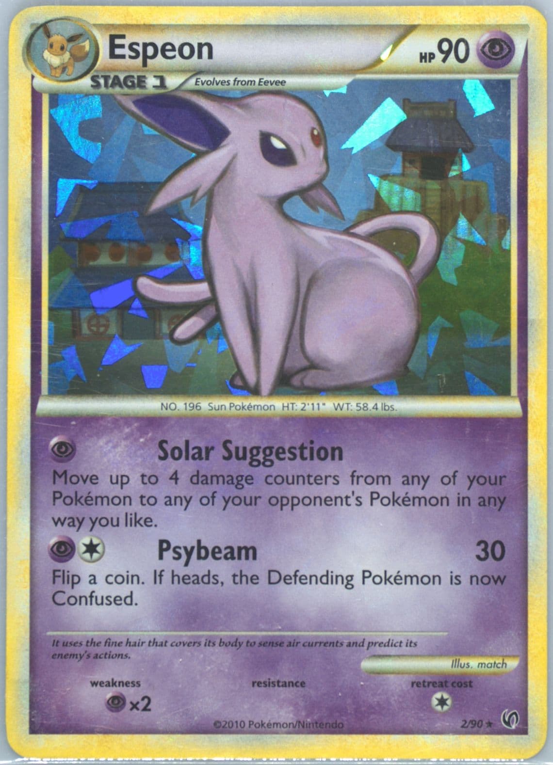 Espeon-Holo Cracked Ice (2) 2010 Pokemon Heartgold & Soulsilver Undaunted