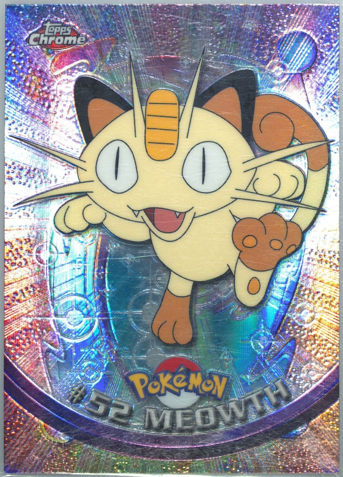 Meowth Spectra (52) 2000 Topps Chrome Pokemon T.V.