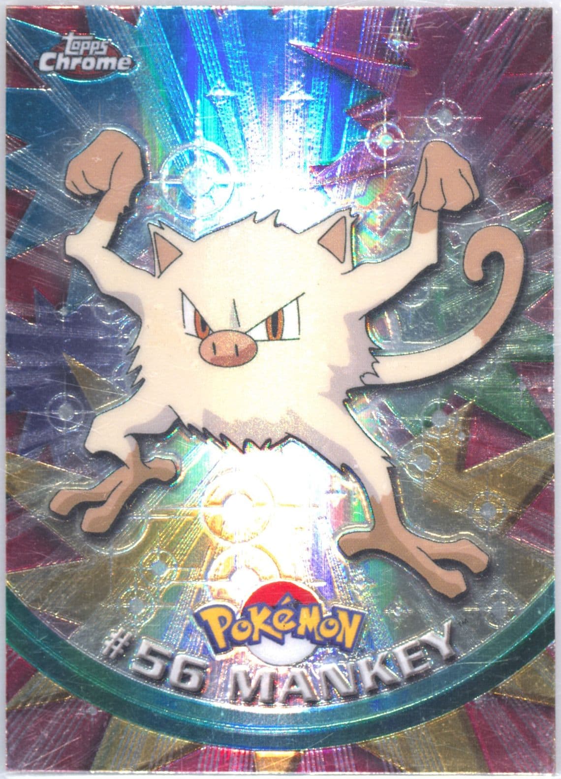 Mankey Spectra (56) 2000 Topps Chrome Pokemon T.V.