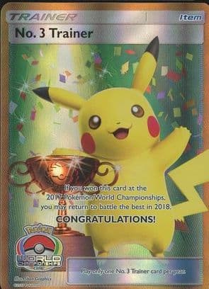 Pikachu World Championship Trainer No.3 2017 Pokemon World Championships Promo