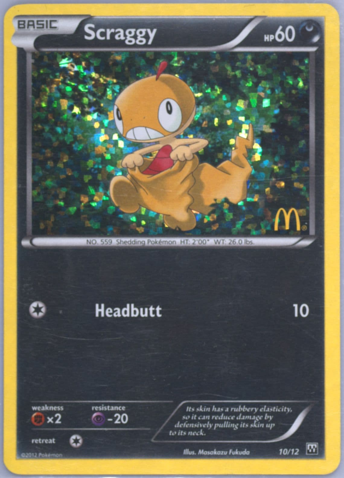 Scraggy-Holo (10) 2012 Pokemon McDonald's Collection