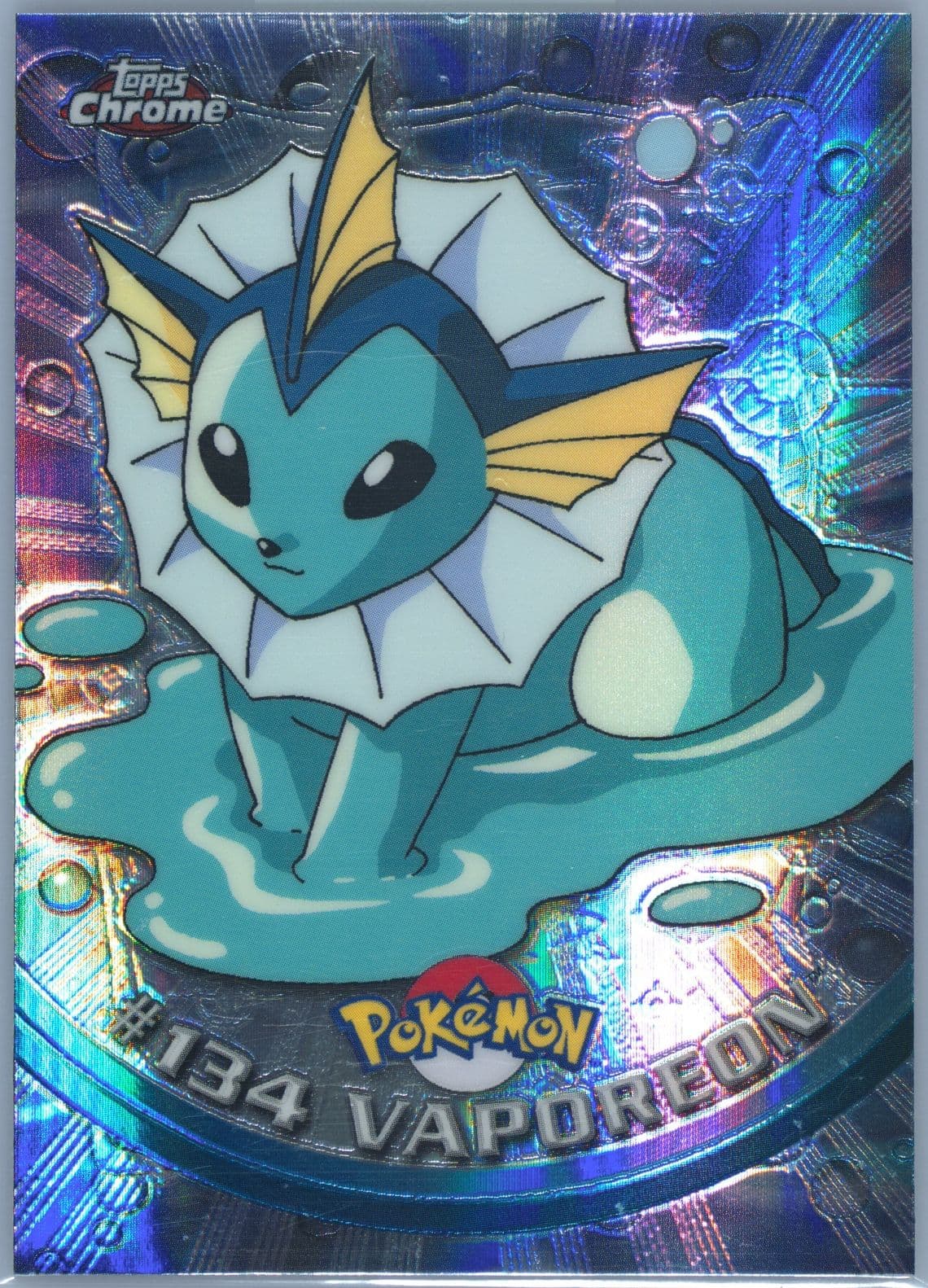 Vaporeon Spectra (134) 2000 Topps Chrome Pokemon T.V.