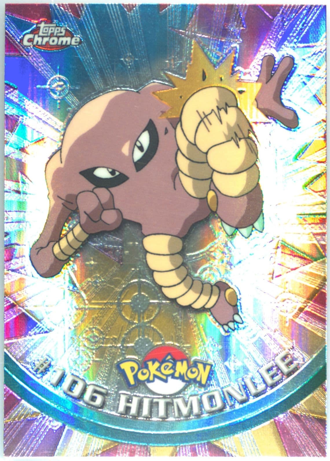 Hitmonlee Spectra (106) 2000 Topps Chrome Pokemon T.V.