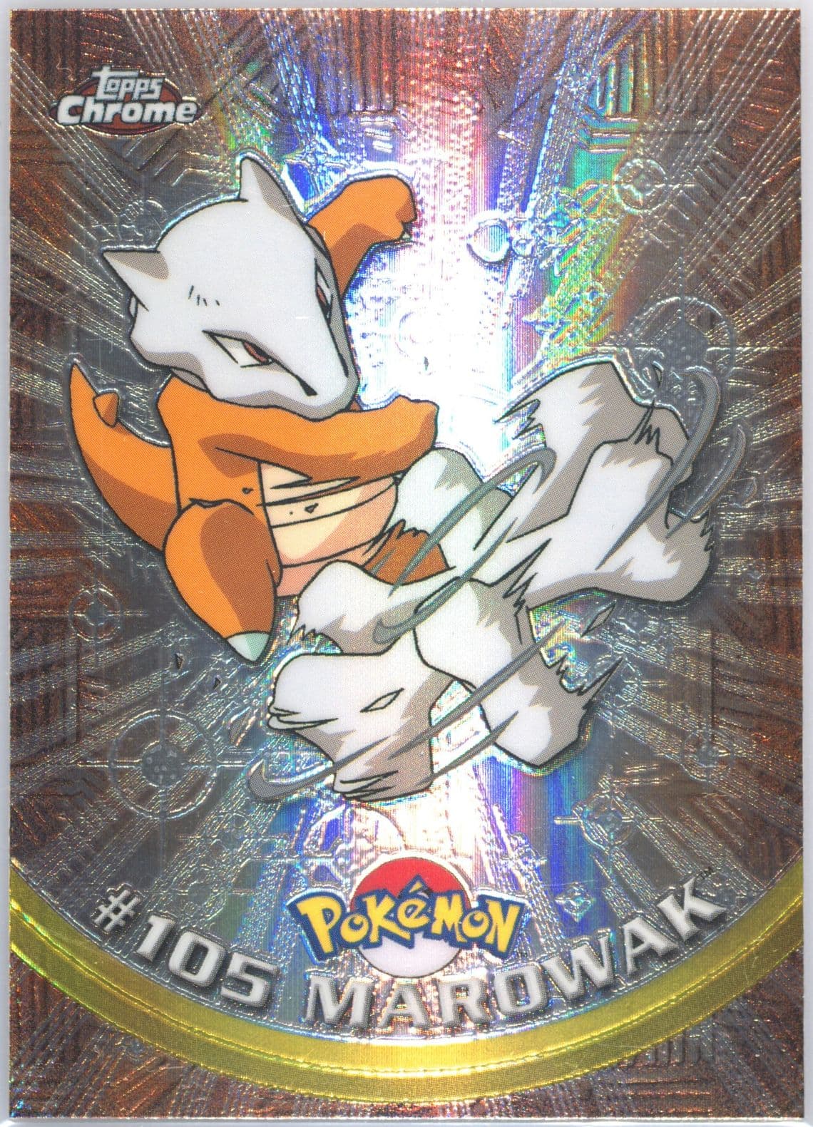 Marowak Spectra (105) 2000 Topps Chrome Pokemon T.V.
