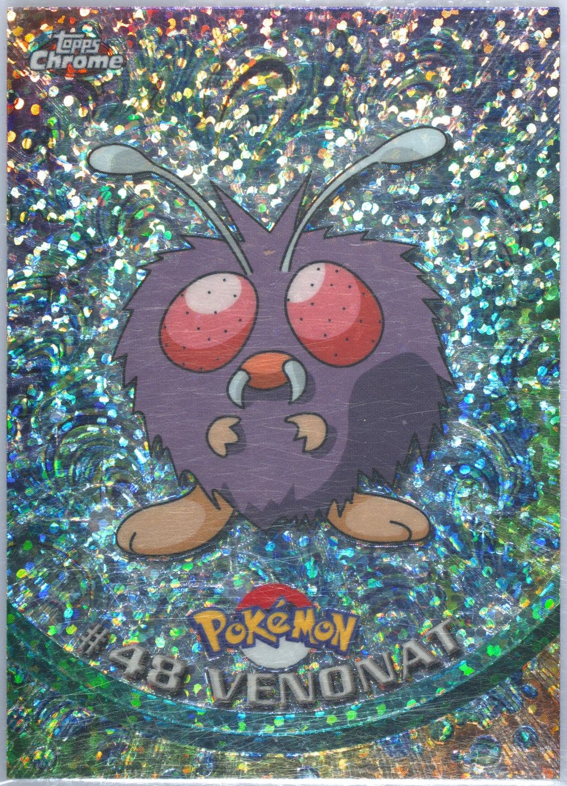 Venonat Sparkle (48) 2000 Topps Chrome Pokemon T.V.
