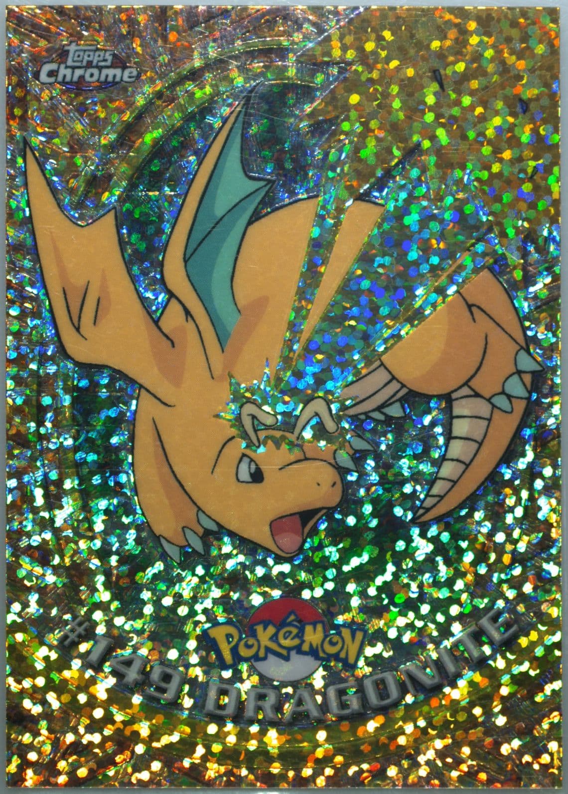 Dragonite Sparkle (149) 2000 Topps Chrome Pokemon T.V.
