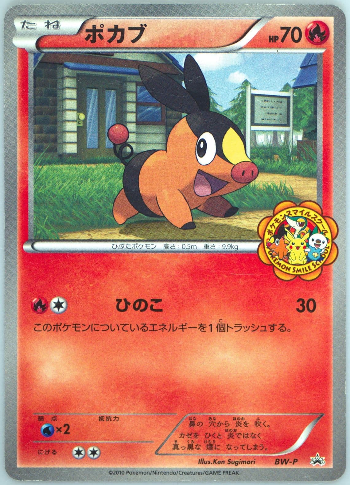 Tepig Pokemon Smile School (BW-P) 2010 Pokemon Japanese Black & White Promo