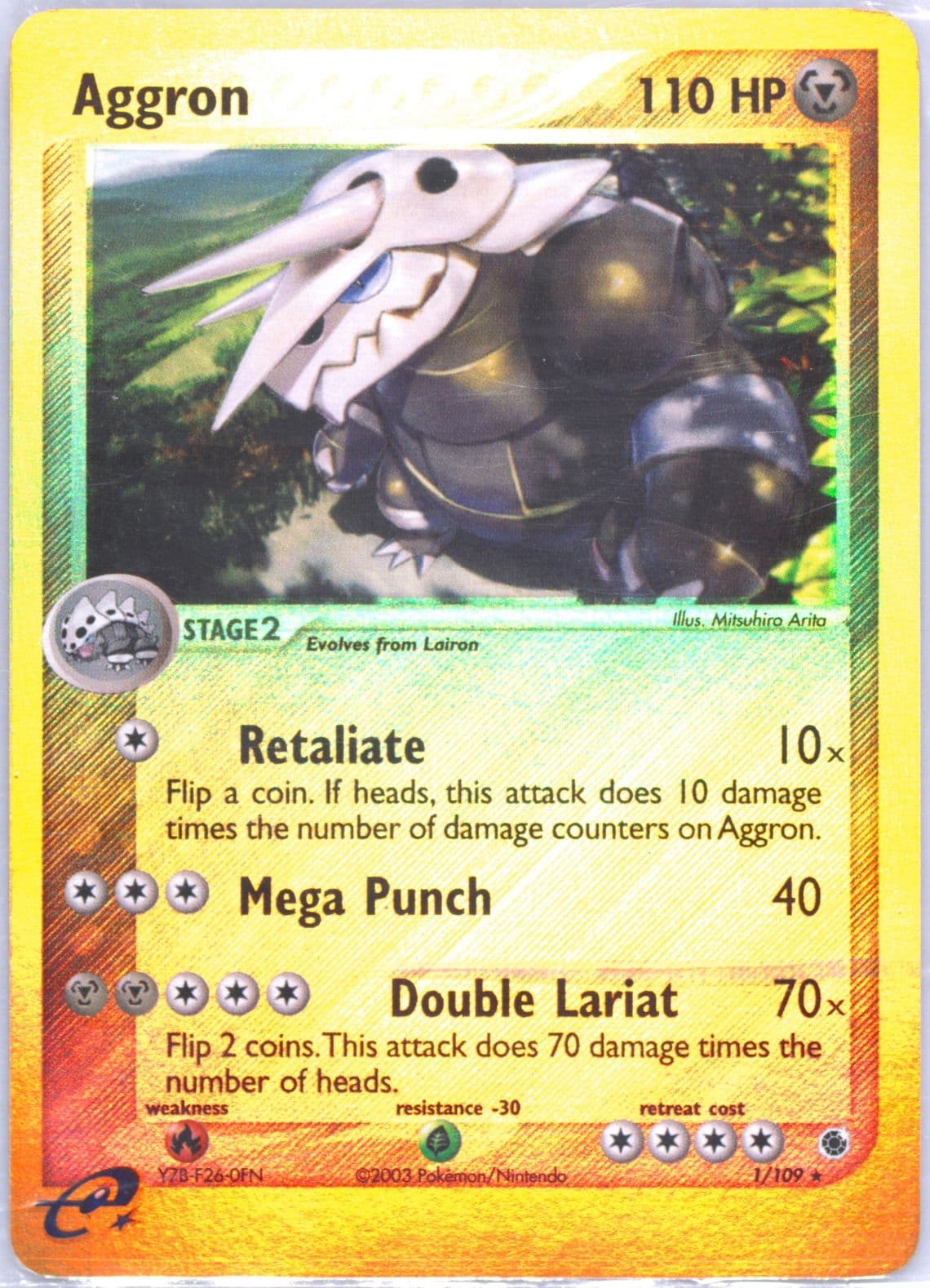 Aggron-Reverse Foil (1) 2003 Pokemon EX Ruby & Sapphire