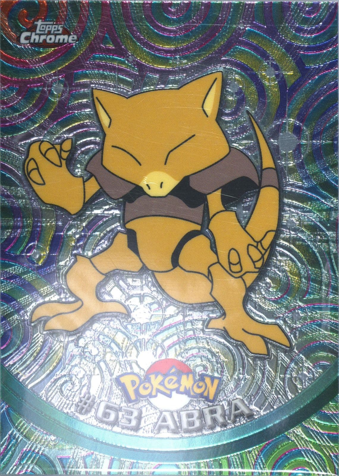Abra (63) 2000 Topps Chrome Pokemon T.V.