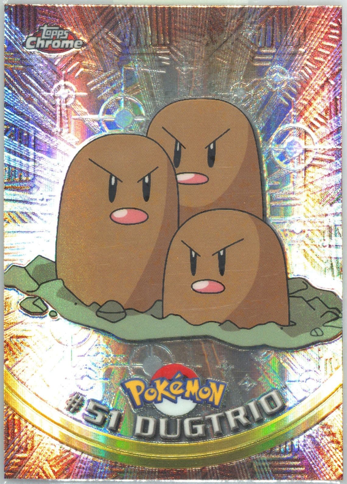 Dugtrio Spectra (51) 2000 Topps Chrome Pokemon T.V.