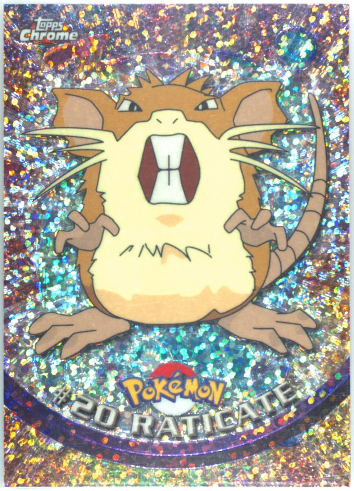 Raticate Sparkle (20) 2000 Topps Chrome Pokemon T.V.