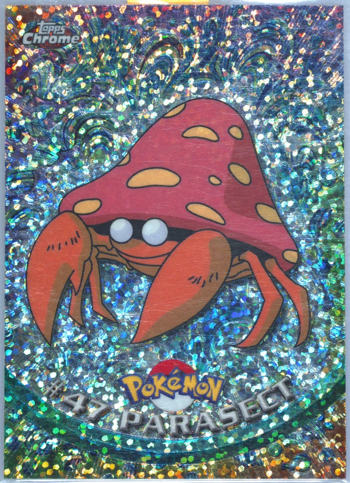 Parasect Sparkle (47) 2000 Topps Chrome Pokemon T.V.