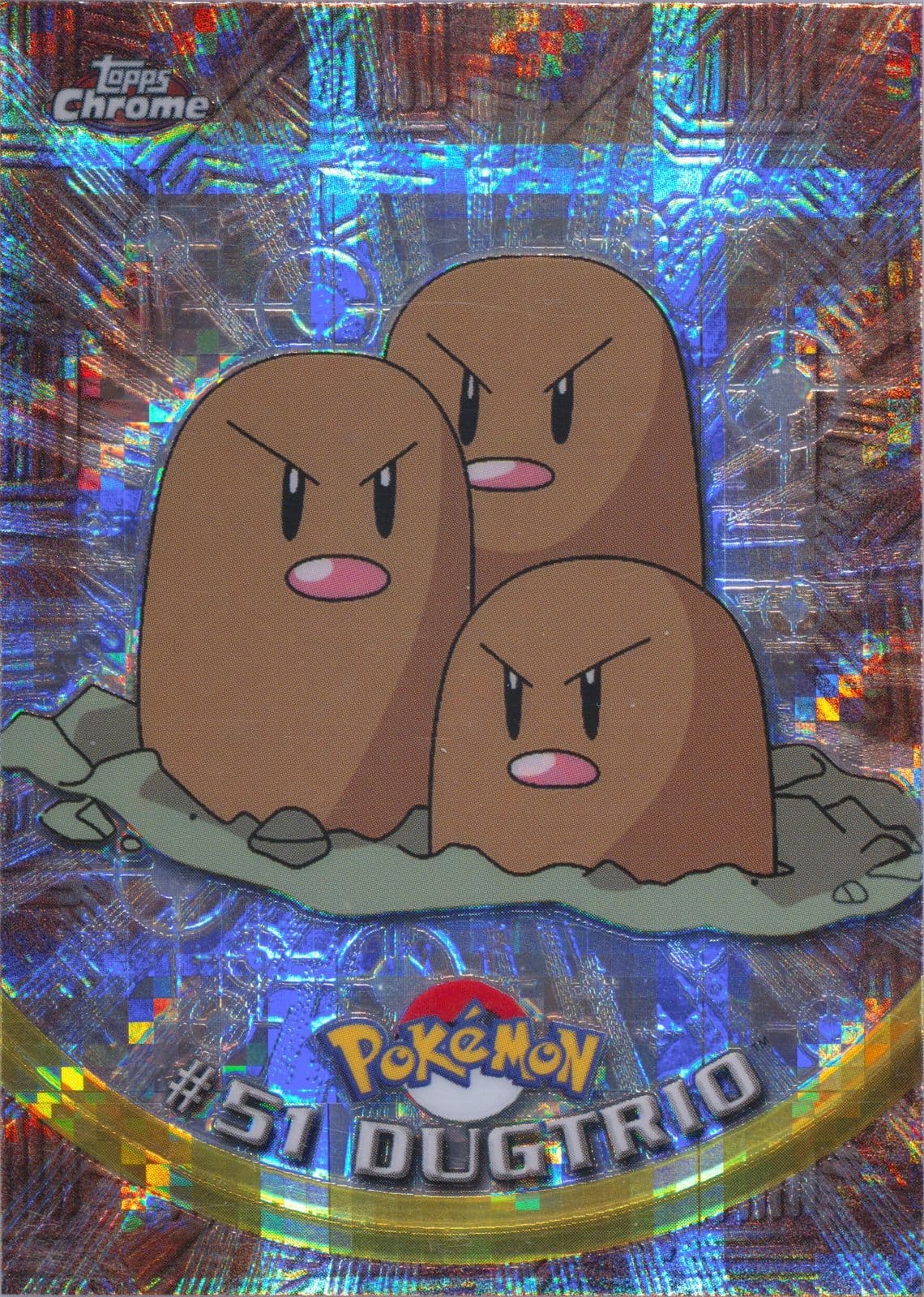 Dugtrio Tekno (51) 2000 Topps Chrome Pokemon T.V.