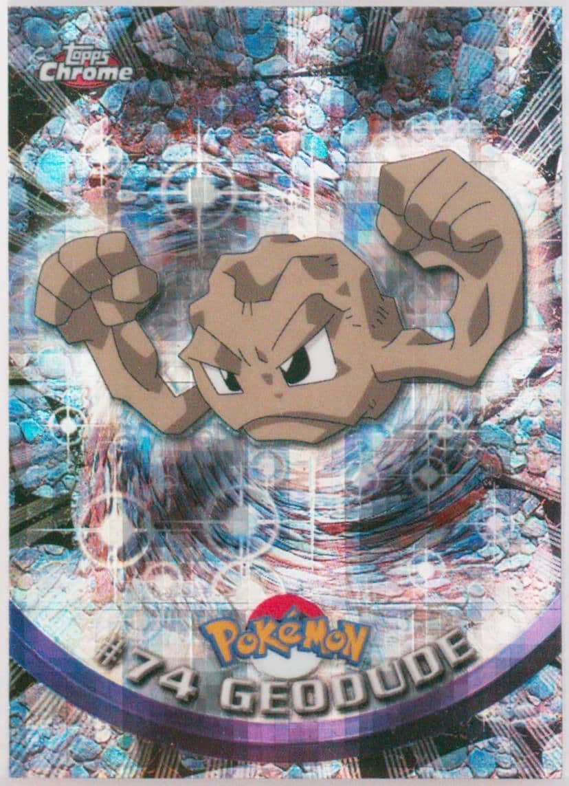 Geodude Tekno (74) 2000 Topps Chrome Pokemon T.V.