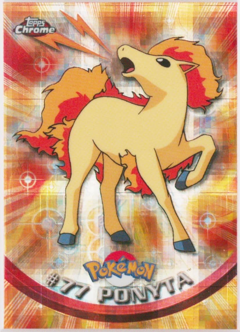 Ponyta Tekno (77) 2000 Topps Chrome Pokemon T.V.