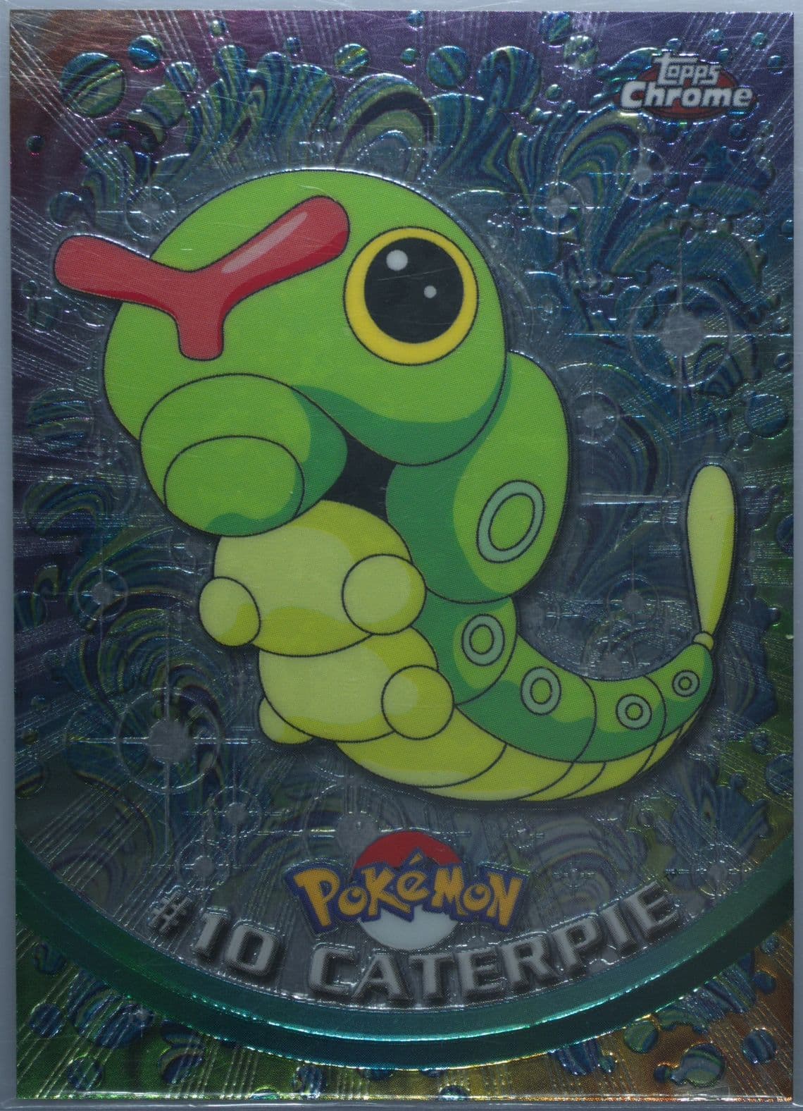 Caterpie (10) 2000 Topps Chrome Pokemon T.V.