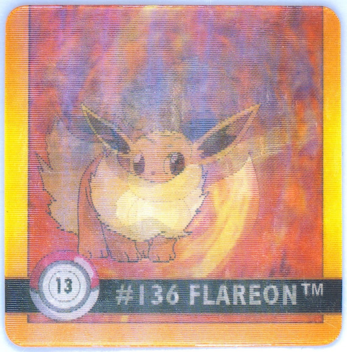 Eevee/Flareon (13) 1999 Pokemon Action Flipz Premier Edition
