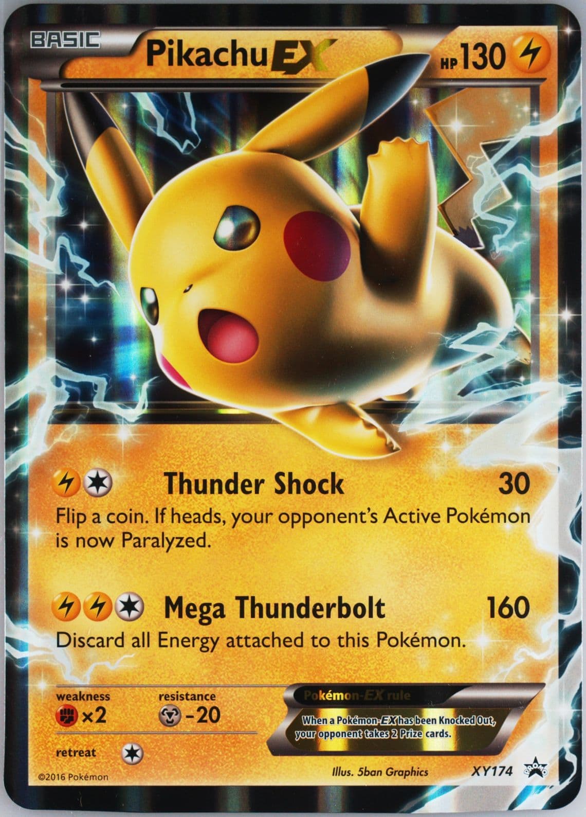 Pikachu EX Pikachu-EX Challenge Box-Jumbo (XY174) 2017 Pokemon XY Black Star Promo