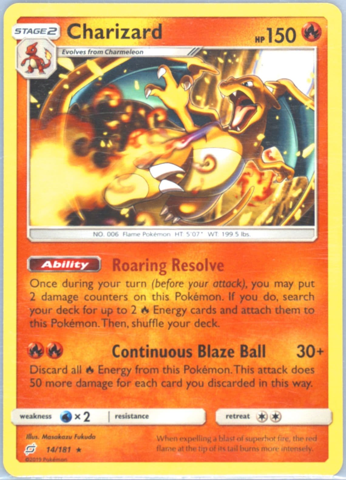 Charizard (14) 2019 Pokemon Sun & Moon Team Up