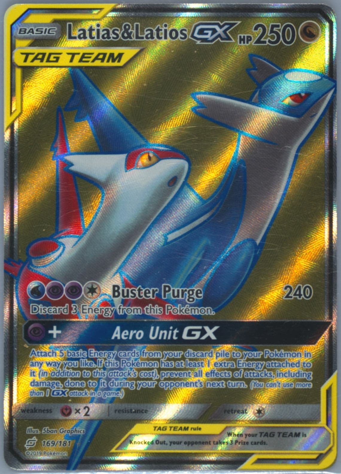 Full Art/Latias & Latios GX (169) 2019 Pokemon Sun & Moon Team Up