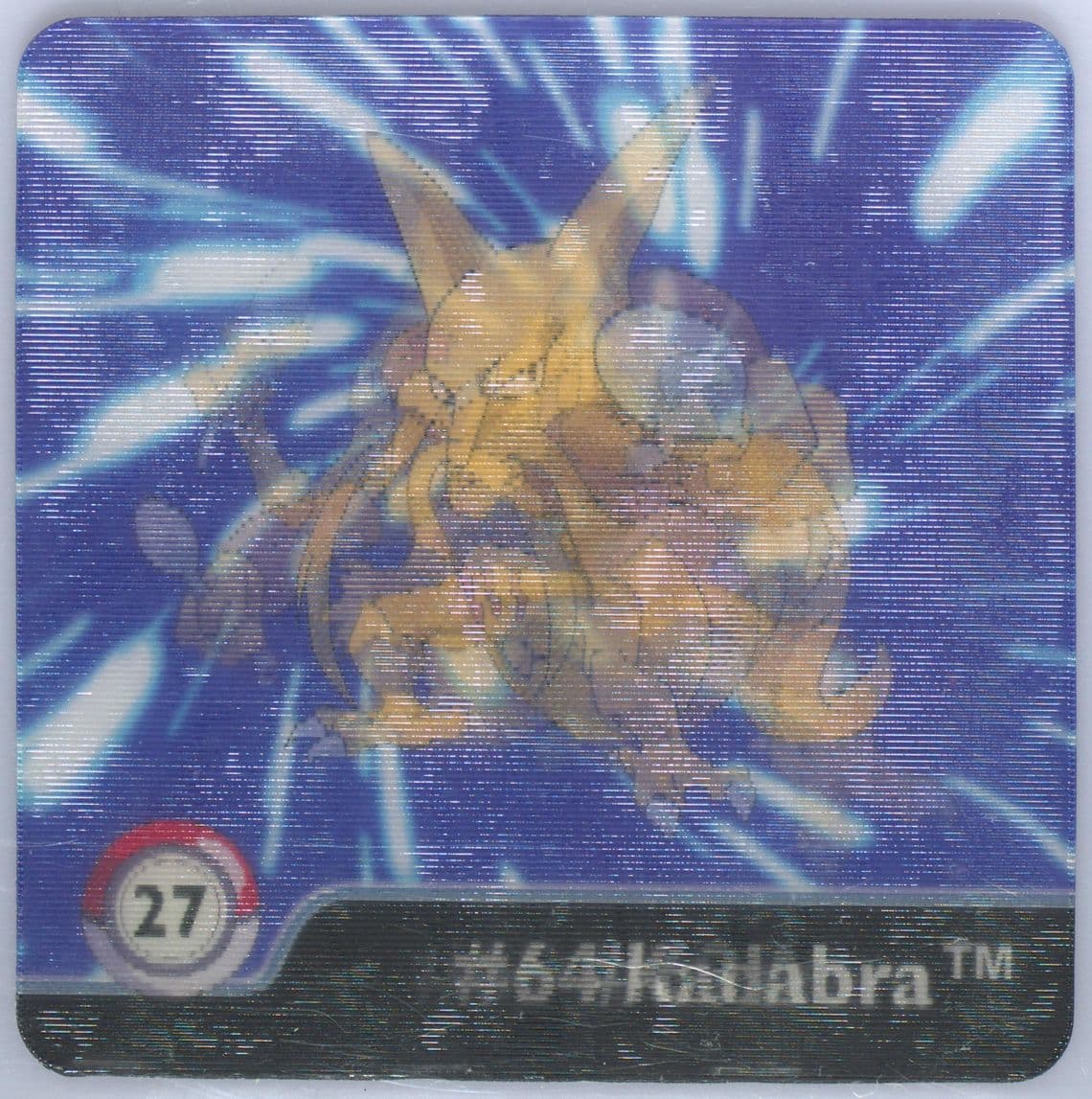 Abra/Alakazam/Kadabra (27) 1999 Pokemon Action Flipz Series One