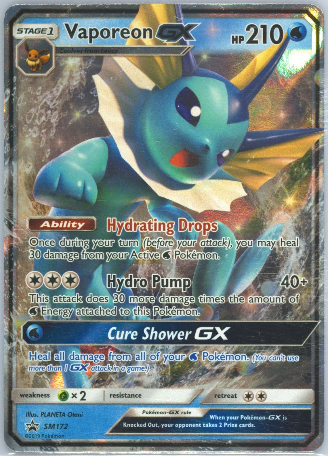 vaporeon gx pokemon card Elemental Power Tin: you may heal 30 damage from your Active Water Pokmon Pokemon Sun and Moon Promo