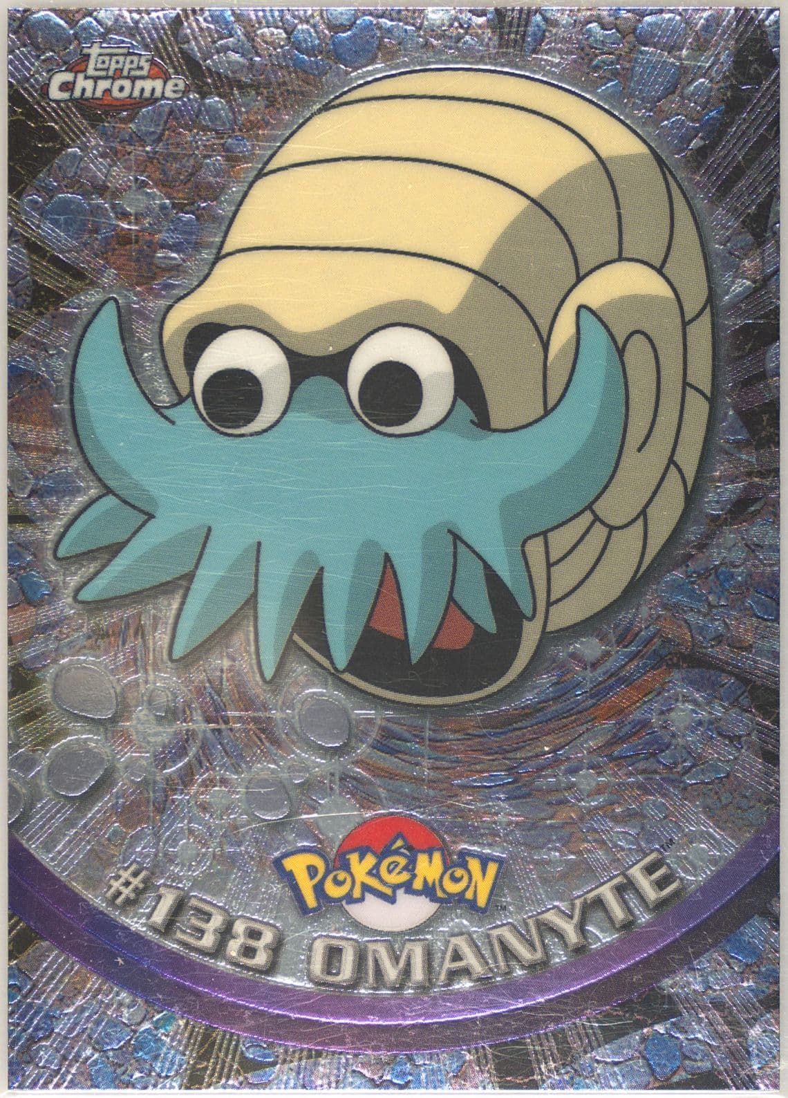 Omanyte (138) 2000 Topps Chrome Pokemon T.V.