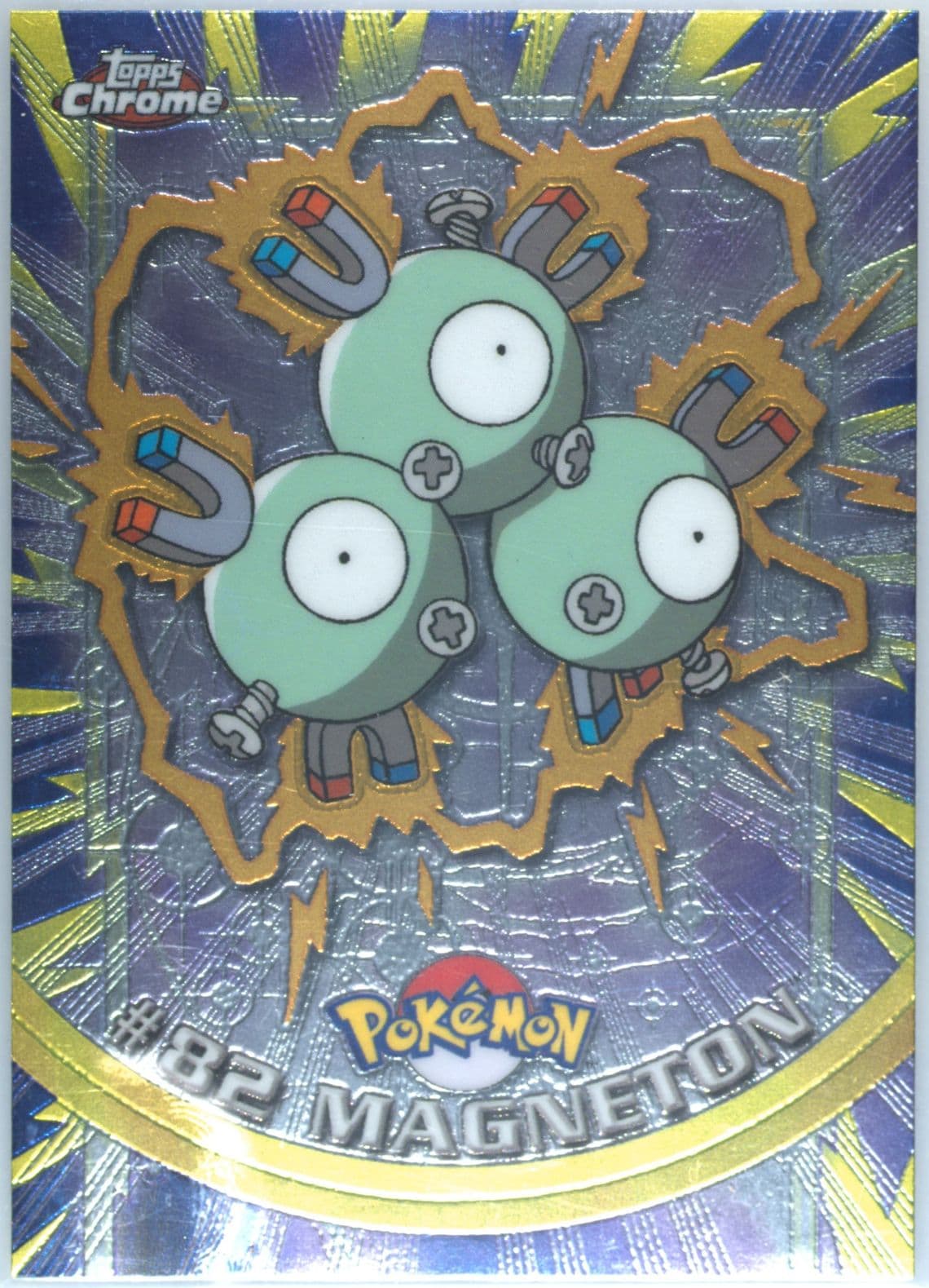 Magneton (82) 2000 Topps Chrome Pokemon T.V.