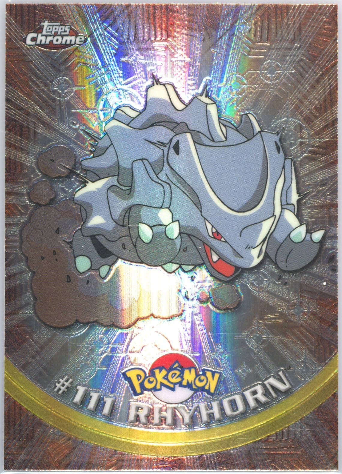 Rhyhorn Spectra (111) 2000 Topps Chrome Pokemon T.V.