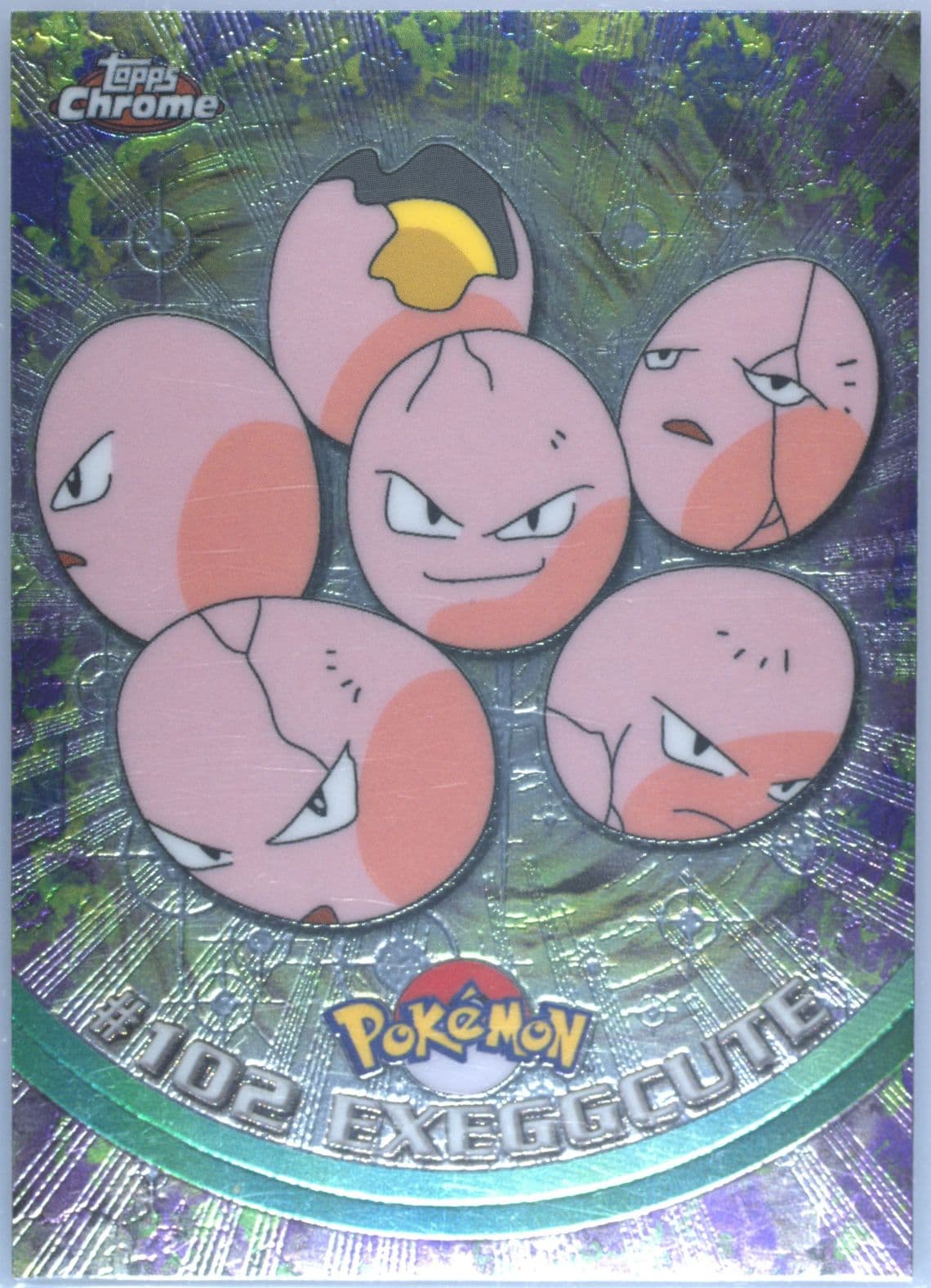 Exeggcute (102) 2000 Topps Chrome Pokemon T.V.