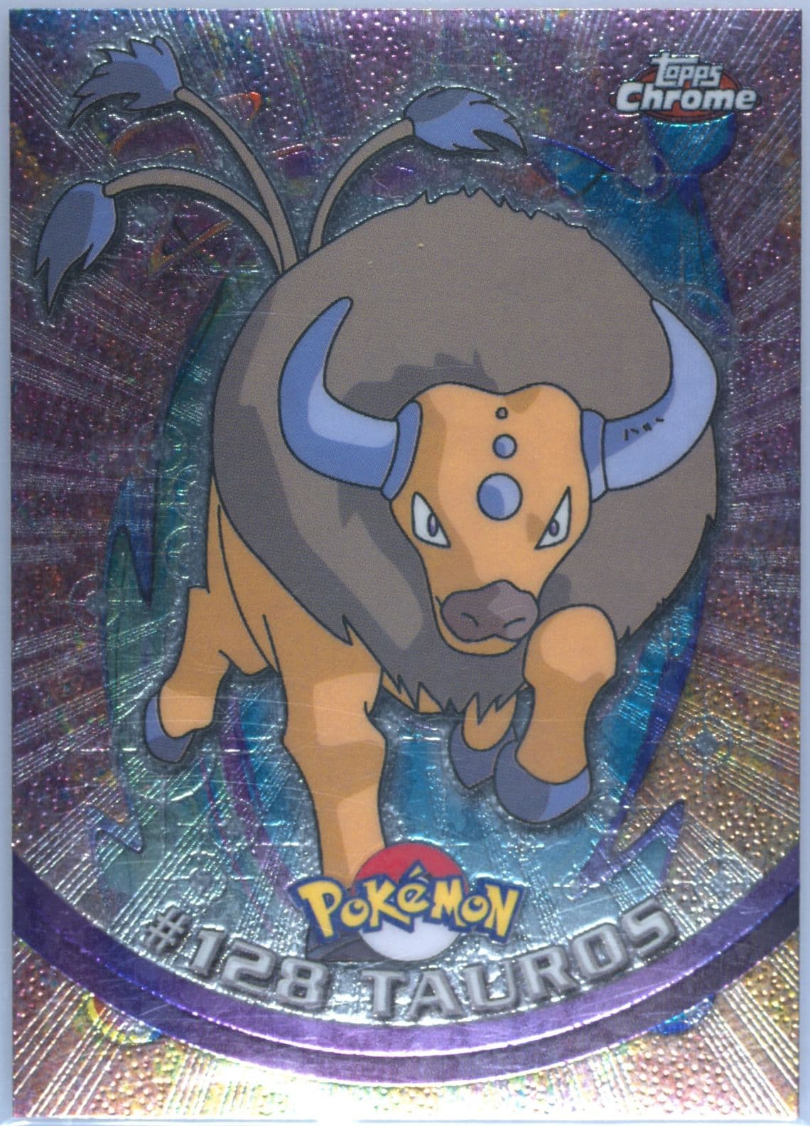 Tauros (128) 2000 Topps Chrome Pokemon T.V.