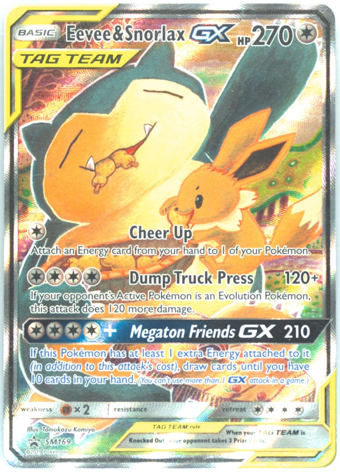 Full Art/Eevee & Snorlax GX Tag Team Tins (SM169) 2019 Pokemon SM Black Star Promo