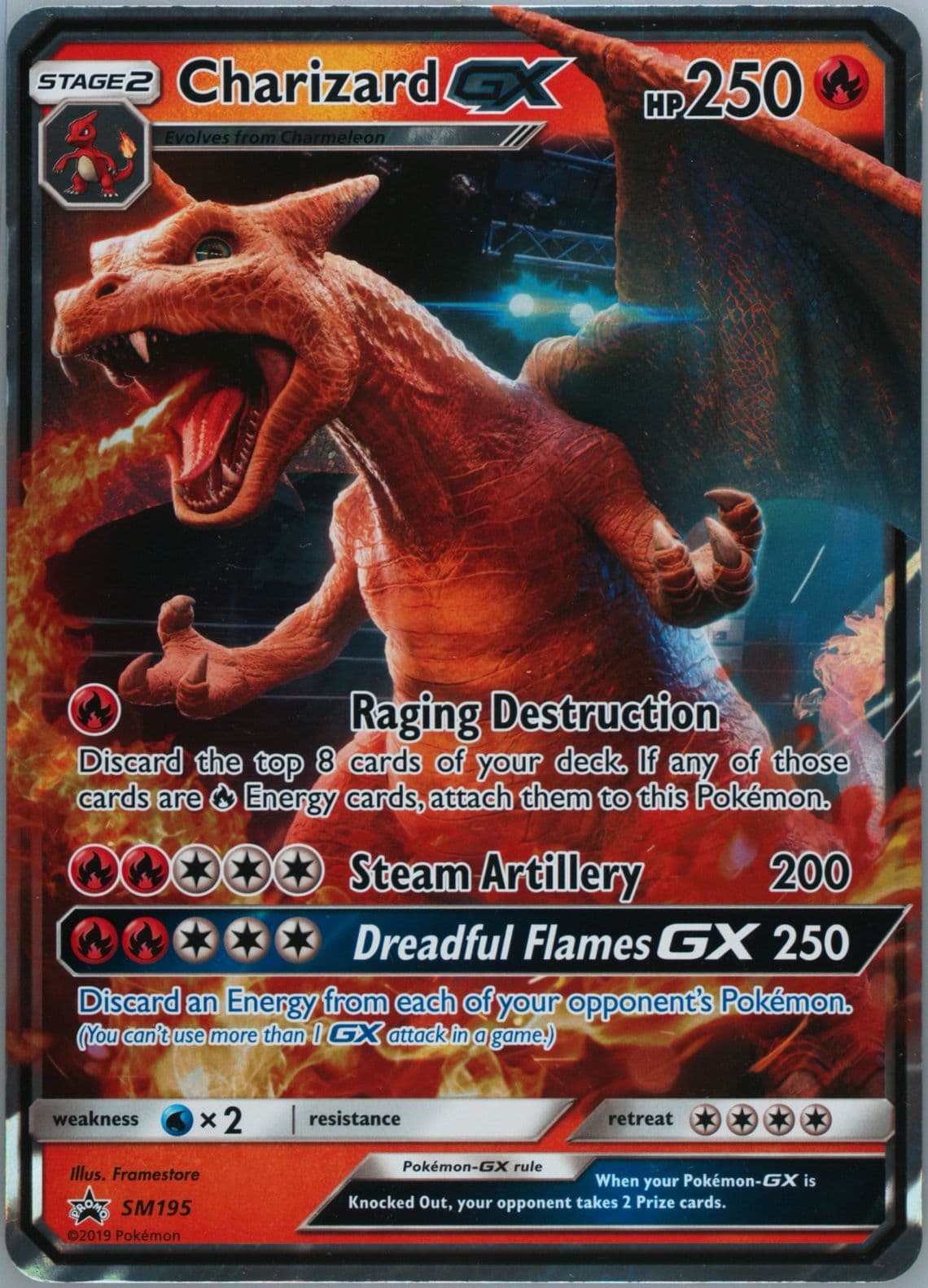 Charizard GX Detective Pikachu Charizard-GX Jumbo (SM195) 2019 Pokemon SM Black Star Promo