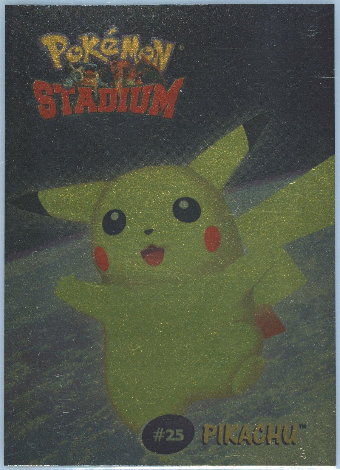 Pikachu (7) 2000 Danone Pokemon Stadium Tip Shiny