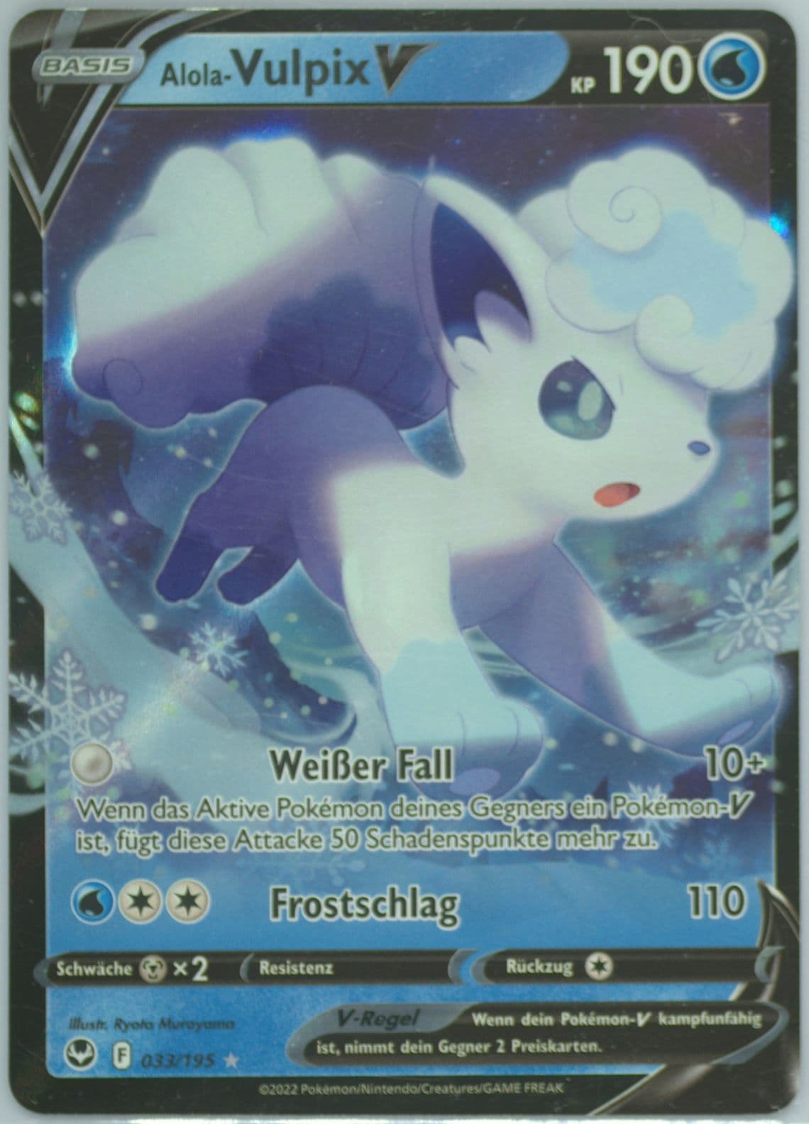 Alola-Vulpix V German (033) 2022 Pokemon Sword & Shield Silver Tempest