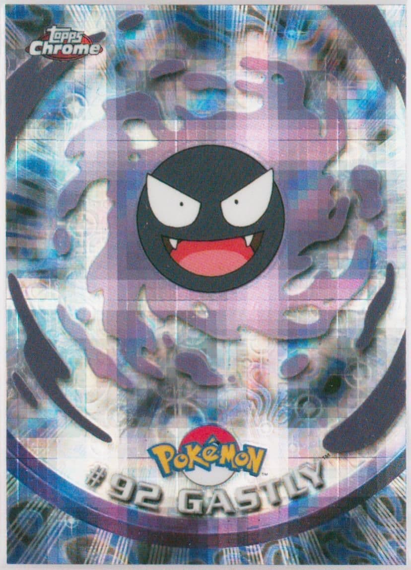 Gastly Tekno (92) 2000 Topps Chrome Pokemon T.V.