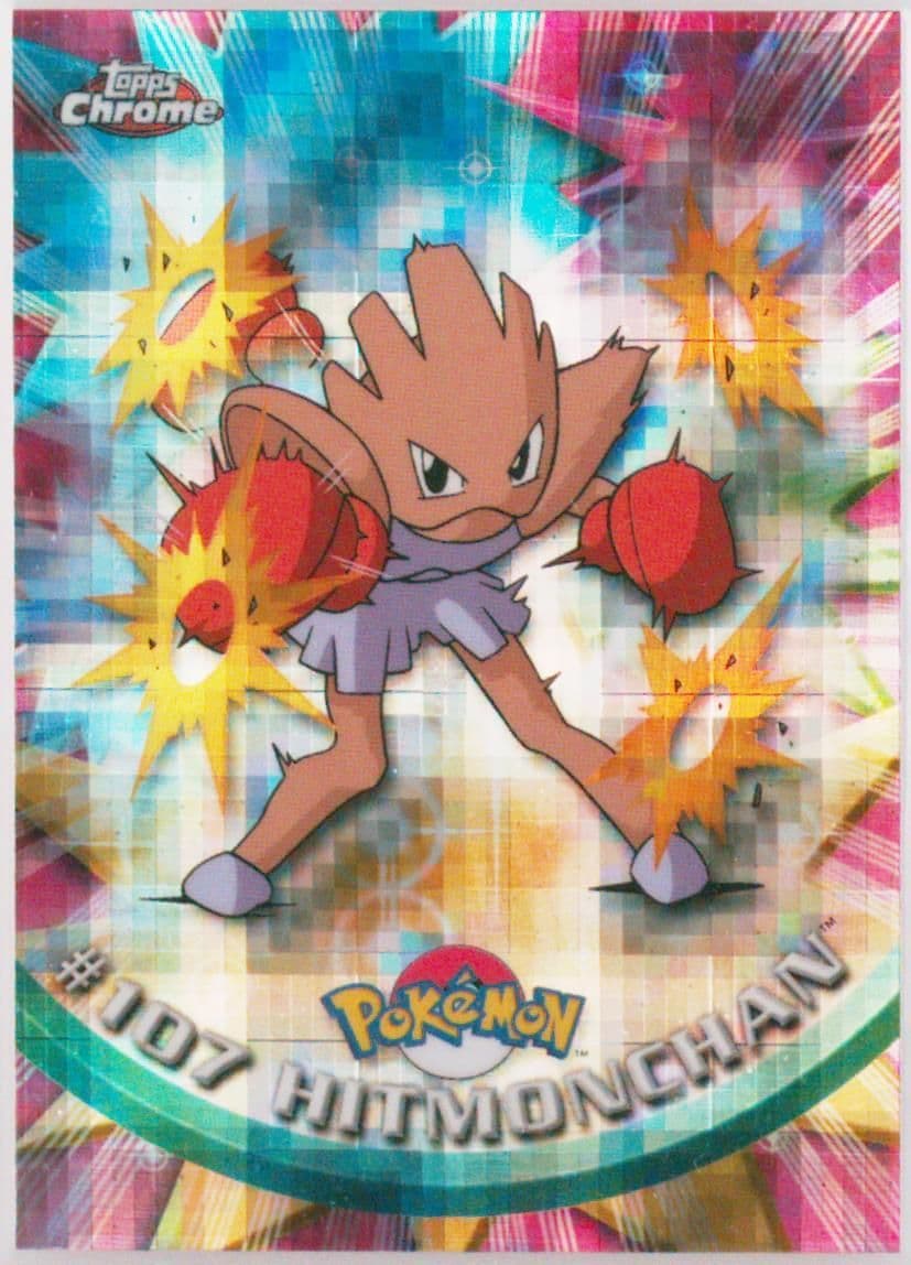 Hitmonchan Tekno (107) 2000 Topps Chrome Pokemon T.V.