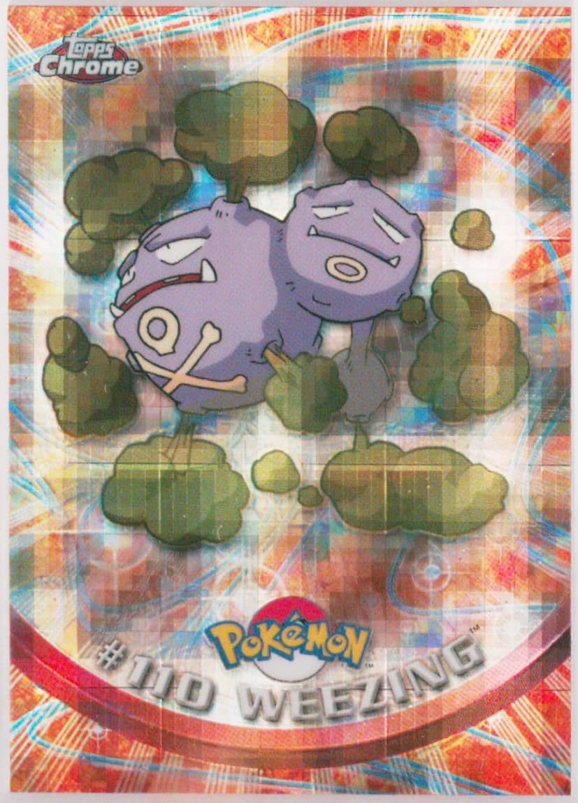 Weezing Tekno (110) 2000 Topps Chrome Pokemon T.V.