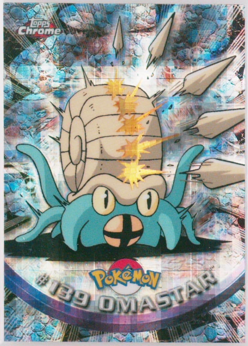 Omastar Tekno (139) 2000 Topps Chrome Pokemon T.V.