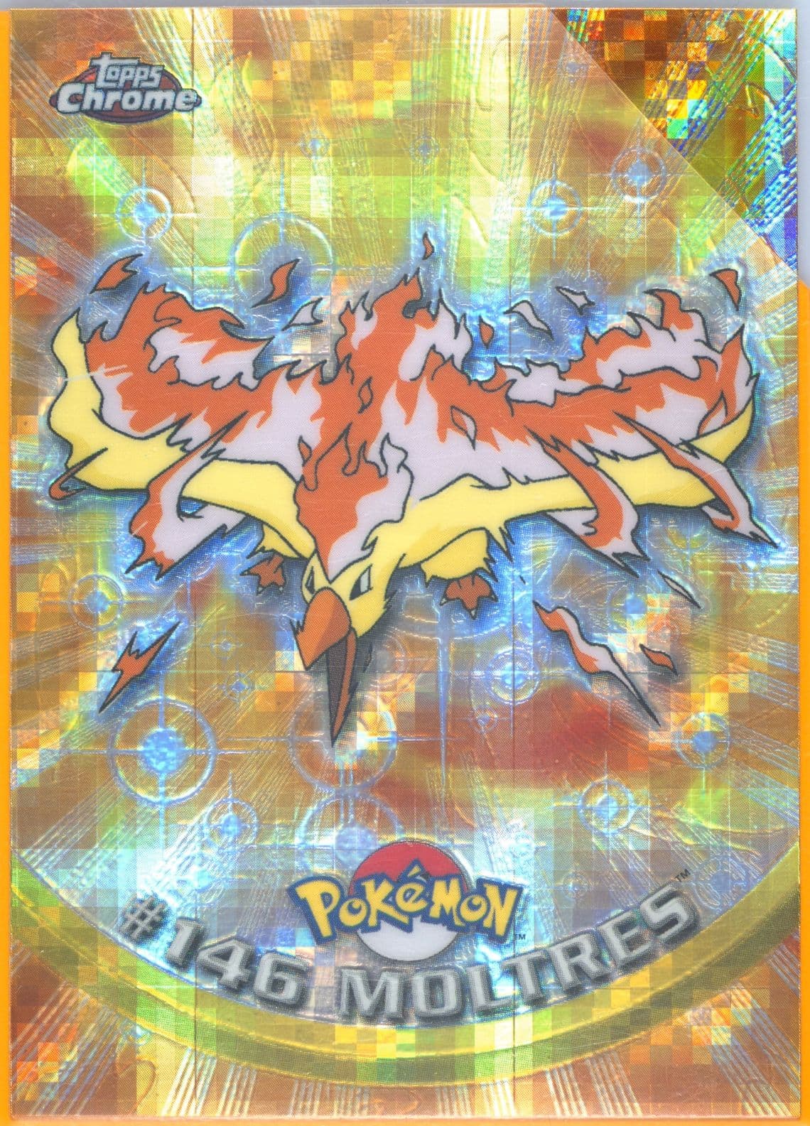 Moltres Tekno (146) 2000 Topps Chrome Pokemon T.V.